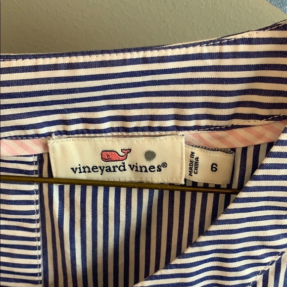 Vineyard Vines Popover Blue Striped Blouse - Picture 2 of 7